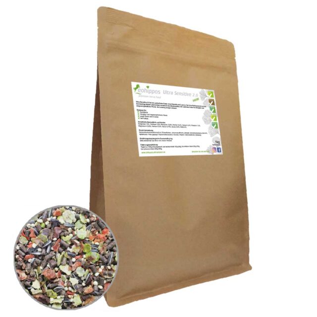 Futterprobe Ultra Senstive von Eohippos, Gastro Müsli für dein Pferd mit Magenproblemen und Magenschutz, Magenprobleme vorbeugen