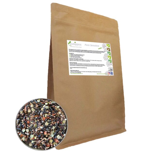 Pure Sensitive getreidefreies natürliches Gastro Müsli Eohippos Pferdefutter bei Magengeschwüren